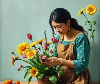 Curso gratuito de flores incentiva artesanato e geração de renda